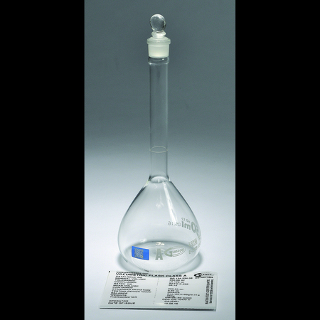 UNITED SCIENTIFIC Volumetric Flasks, Class A, W/Glass Stop FG5640-1000QR
